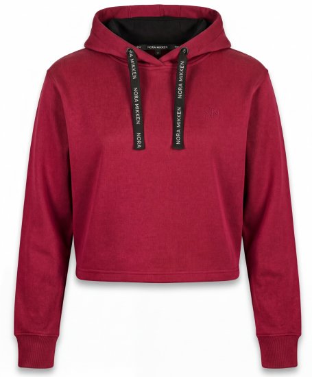 Nora Mikken KAMILLA Cropped Hoodie Burgundy - NŐI RUHÁZAT XS-XXL - 