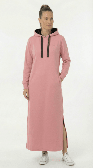 Nora Mikken MARTINA Maxi Hoodie Dress Peach Whip - NŐI RUHÁZAT XS-XXL - 