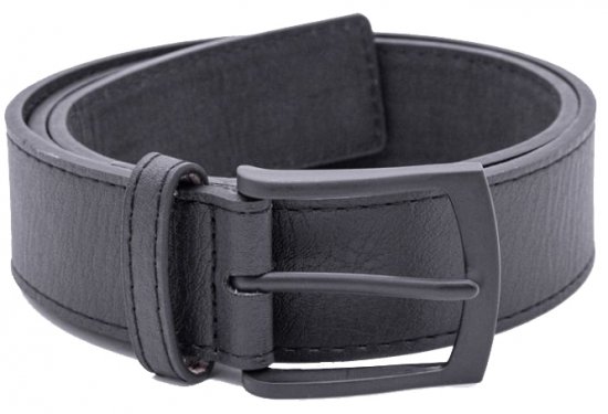 D555 Ozzy Leather Belt Black, 4cm - Övek - Nagyméretű Övek W40-W70/2XL-8XL