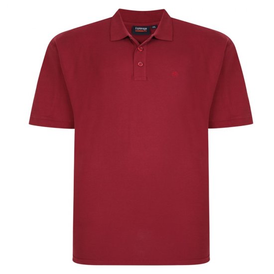 Espionage P074C Rövid Ujjú Galléros Póló Borvörös - Pólóingek - Galléros Pólók 2XL-8XL - Pólóingek 2XL-8XL