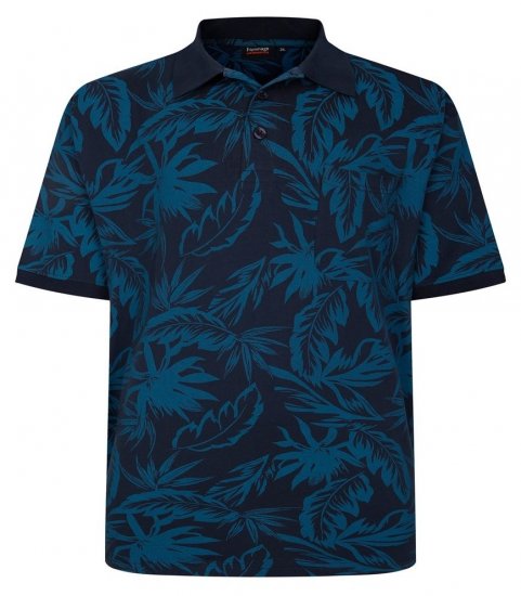 Espionage P222 Leveles mintás galléros póló tengerészkék/teal - Pólóingek - Galléros Pólók 2XL-8XL - Pólóingek 2XL-8XL
