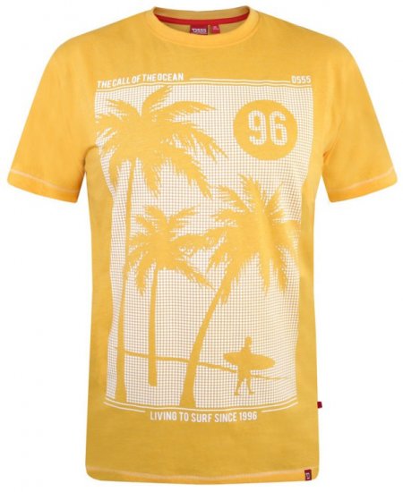 D555 Kansas T-shirt Yellow - Pólók - Nagyméretű pólók - 2XL-14XL