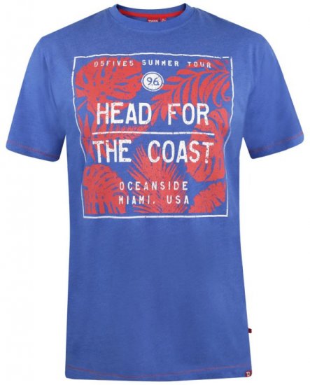 D555 Arizona T-shirt Blue - Pólók - Nagyméretű pólók - 2XL-14XL