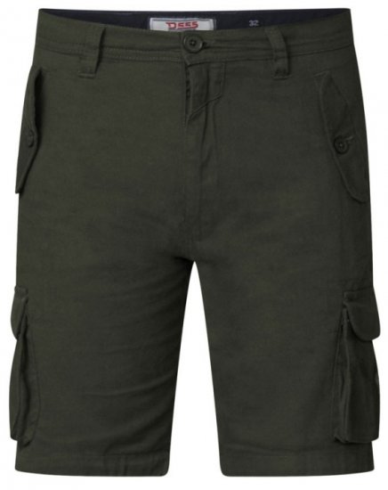 D555 Larry Cargo Shorts Khaki - Rövidnadrág - Nagyméretű Rövidnadrág W40-W60