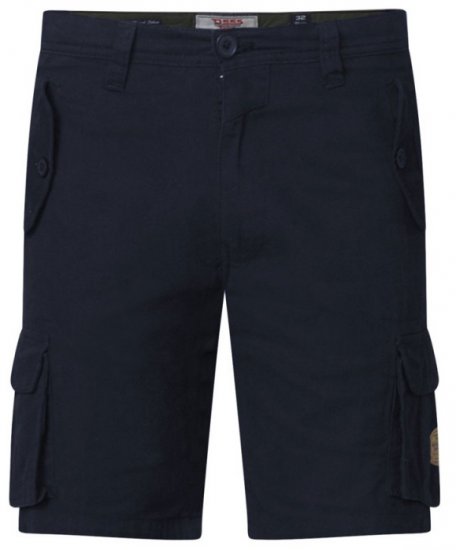 D555 Larry Cargo Shorts Navy - Rövidnadrág - Nagyméretű Rövidnadrág W40-W60