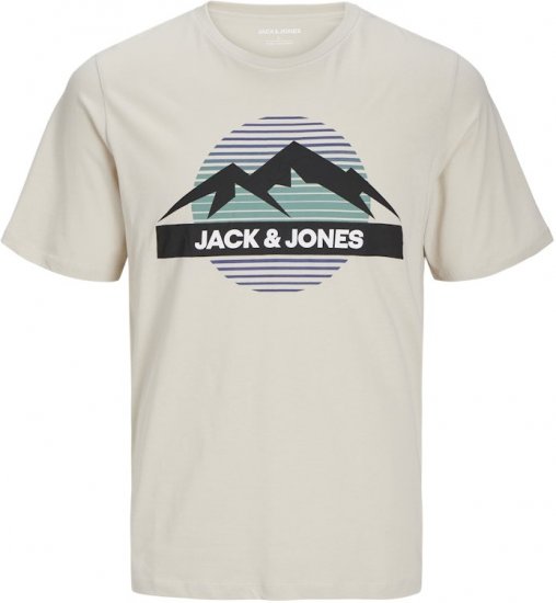Jack & Jones PEAK T-Shirt Gray - Pólók - Nagyméretű pólók - 2XL-14XL