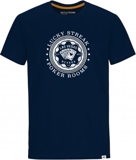 Motley Denim QUEENS T-shirt Navy - Pólók - Nagyméretű pólók - 2XL-14XL
