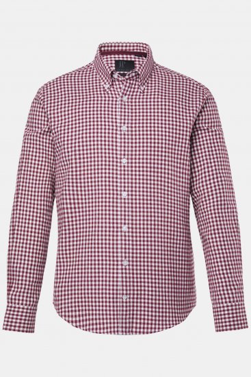 JP1880 Checked Flannel Shirt Long Sleeve Light Red - Ingek - Ingek 2XL-10XL