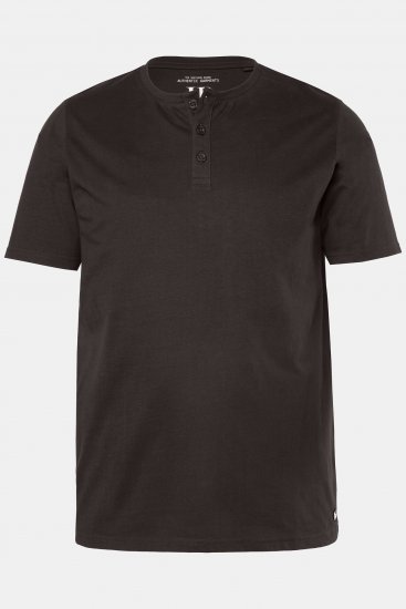 JP1880 Henley Basic T-Shirt with Buttons Brown - Pólók - Nagyméretű pólók - 2XL-14XL