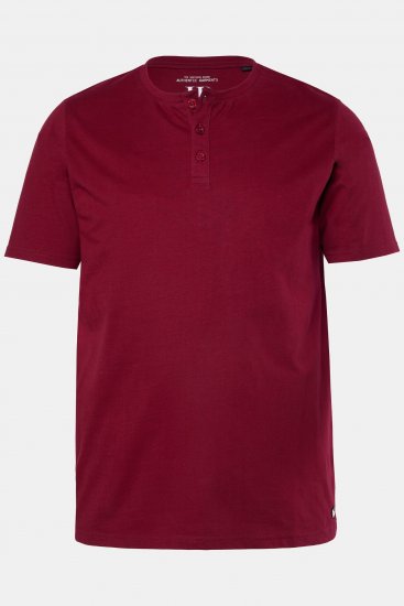 JP1880 Henley Basic T-shirt with Buttons Red - Pólók - Nagyméretű pólók - 2XL-14XL