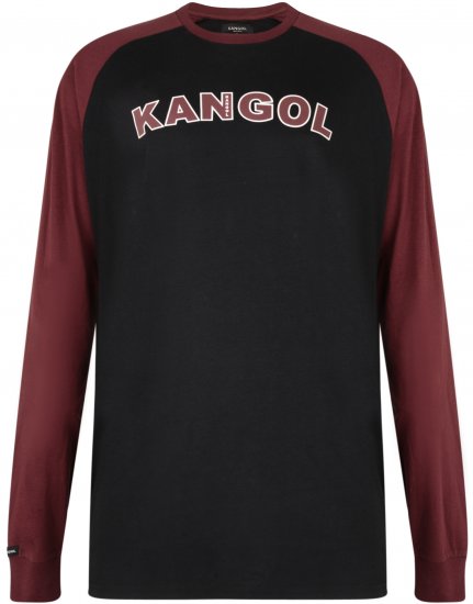 Kangol Rufio Long Sleeve T-shirt Black - Pólók - Nagyméretű pólók - 2XL-14XL