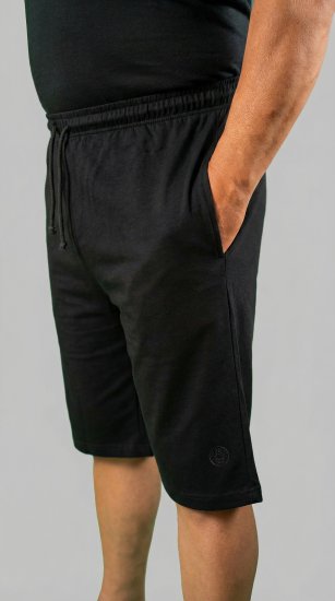 20 Nodi Scirocco Short Leg Sports Pants in Combed Cotton Jersey Black - Melegítőnadrág & rövidnadrág - Melegítőnadrág & Melegítő Rövidnadrág 2XL-12XL