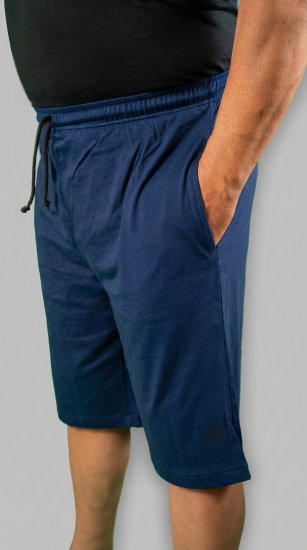 20 Nodi Scirocco Short Leg Sports Pants in Combed Cotton Jersey Navy - Melegítőnadrág & rövidnadrág - Melegítőnadrág & Melegítő Rövidnadrág 2XL-12XL