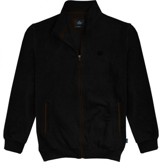 Double Outfitters SEL-1168 Cipzáras pulóver Fekete - Pulóverek & kapucnis pulóverek - Pulóverek & Kapucnis pulóver 2XL-12XL
