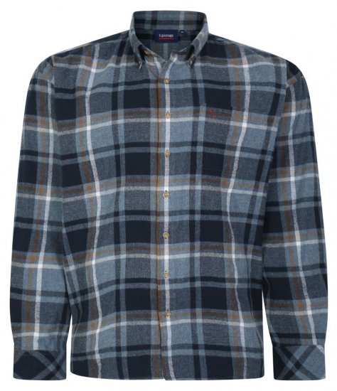 Espionage SH394 Bolyhos kockás ing airforce/tengerészkék - Ingek - Ingek 2XL-10XL