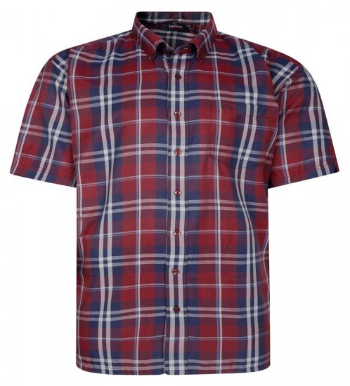 Espionage SH447 Kockás ing burgundy - Ingek - Ingek 2XL-10XL