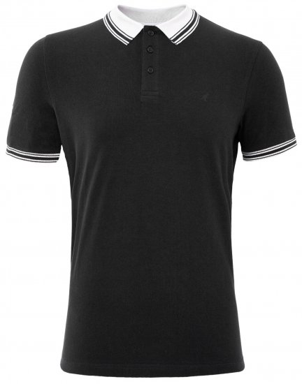 Kangol Shipley Polo Black - Pólóingek - Galléros Pólók 2XL-8XL - Pólóingek 2XL-8XL