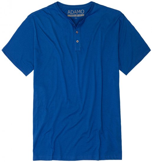 Adamo Silas Regular fit Serafino T-shirt Royal Blue - Pólók - Nagyméretű pólók - 2XL-14XL
