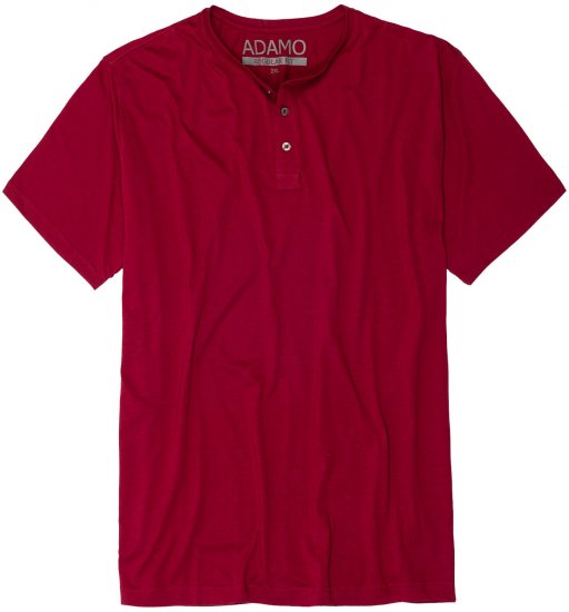 Adamo Silas Regular fit Serafino T-shirt Burgundy - Pólók - Nagyméretű pólók - 2XL-14XL