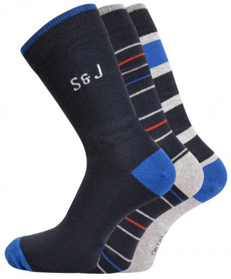 Smith & Jones Sires 3-pack Socks (46-49) - Alsónemű & strandruhák - Nagyméretű Alsónemű 2XL-8XL