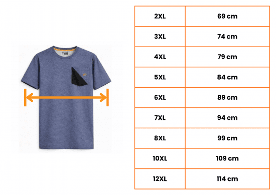 Motley Denim Milan Póló Világos indigo - Pólók - Nagyméretű pólók - 2XL-14XL