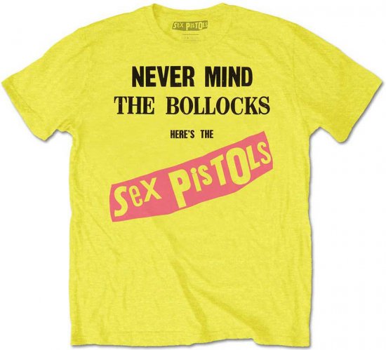 Sex Pistols Never Mind The Bollocks T-shirt Yellow - Pólók - Nagyméretű pólók - 2XL-14XL
