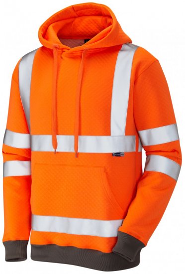 Leo Goodleigh Hooded Sweatshirt Hi-Vis Orange - Munkaruha - Nagyméretű Munkaruha 3XL-6XL