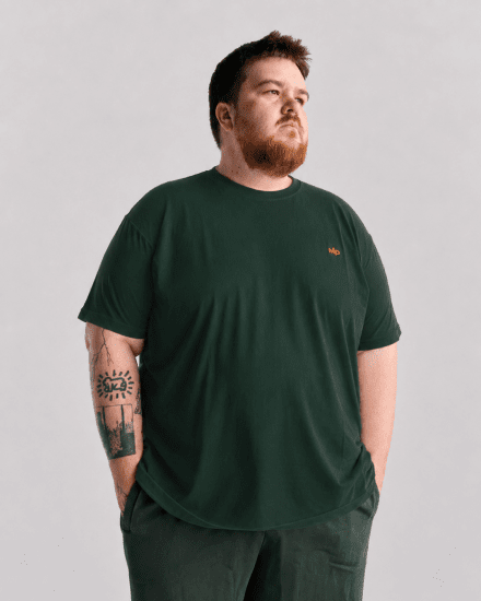 Motley Denim Stockholm T-shirt Racing Green - Pólók - Nagyméretű pólók - 2XL-14XL