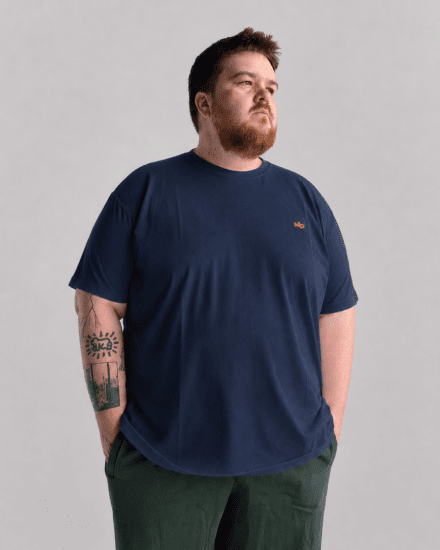 Motley Denim Stockholm T-shirt Dark Indigo - Pólók - Nagyméretű pólók - 2XL-14XL