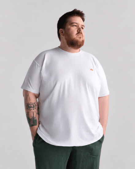 Motley Denim Stockholm T-shirt White - Pólók - Nagyméretű pólók - 2XL-14XL