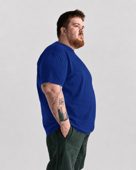 Motley Denim Stockholm T-shirt Royal Blue - Pólók - Nagyméretű pólók - 2XL-14XL
