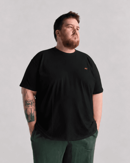 Motley Denim Stockholm T-shirt Black - Pólók - Nagyméretű pólók - 2XL-14XL