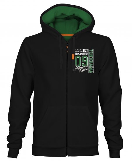 Motley Denim Stockton Hoodie Black - Pulóverek & kapucnis pulóverek - Pulóverek & Kapucnis pulóver 2XL-12XL