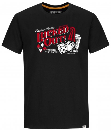 Motley Denim Stoke T-Shirt Black - Pólók - Nagyméretű pólók - 2XL-14XL