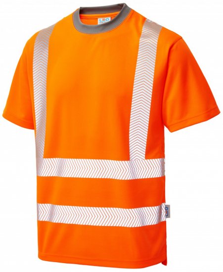 Leo Larkstone Coolviz Plus T-shirt Hi-Vis Orange - Jól láthatósági pólók - Jól láthatósági pólók 3XL-6XL