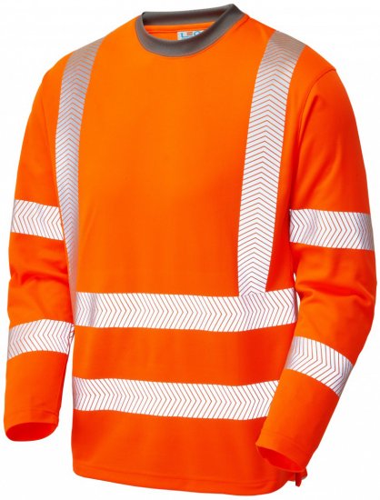 Leo Capstone Coolviz Plus Long Sleeve T-shirt Hi-Vis Orange - Munkaruha - Nagyméretű Munkaruha 3XL-6XL