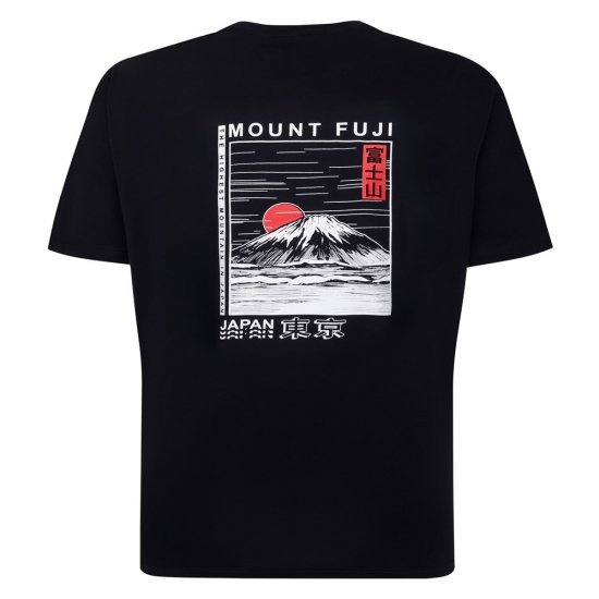 Espionage T422 Mount Fuji Mintás Póló Tengerészkék - Pólók - Nagyméretű pólók - 2XL-14XL