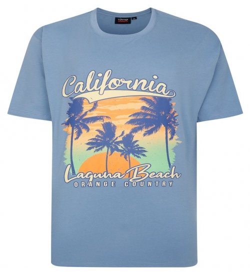 Espionage T425 Laguna Beach Nyomott mintás póló kék - Pólók - Nagyméretű pólók - 2XL-14XL