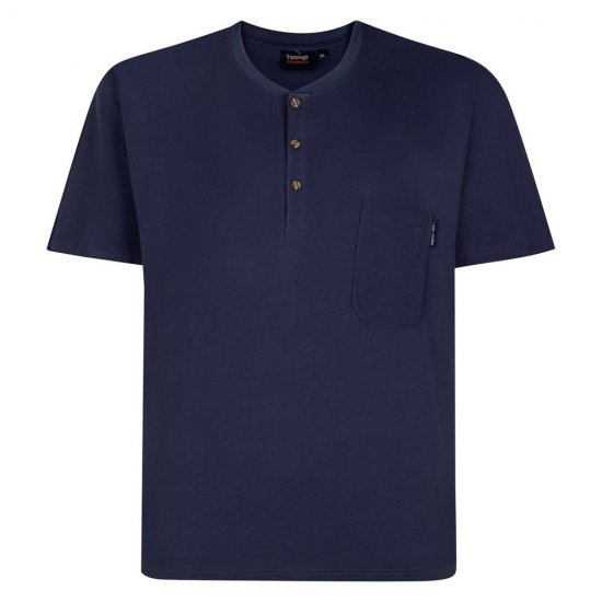 Espionage T447 Grandad Tee Fekete - Pólók - Nagyméretű pólók - 2XL-14XL