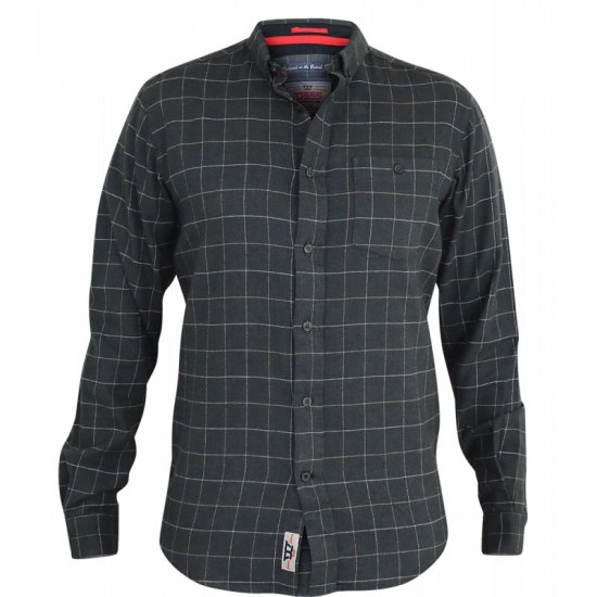 D555 Taylor Long Sleeve Shirt Charcoal - Ingek - Ingek 2XL-10XL