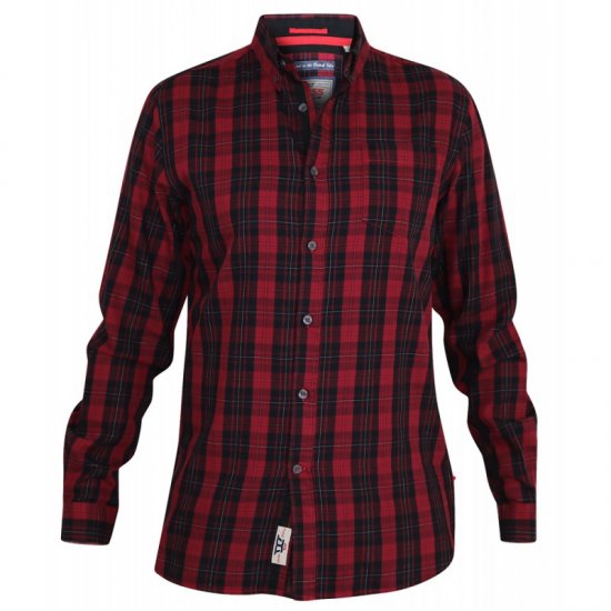 D555 Theo Long Sleeve Check Shirt - Ingek - Ingek 2XL-10XL