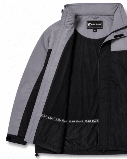 Kam Jeans 439 Softshell Jacket Black - Kabátok - Nagyméretű Kabátok - 2XL-8XL