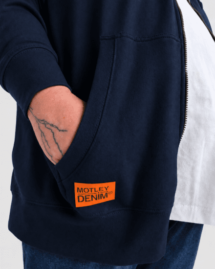 Motley Denim Copenhagen Hoodie Navy - Pulóverek & kapucnis pulóverek - Pulóverek & Kapucnis pulóver 2XL-12XL