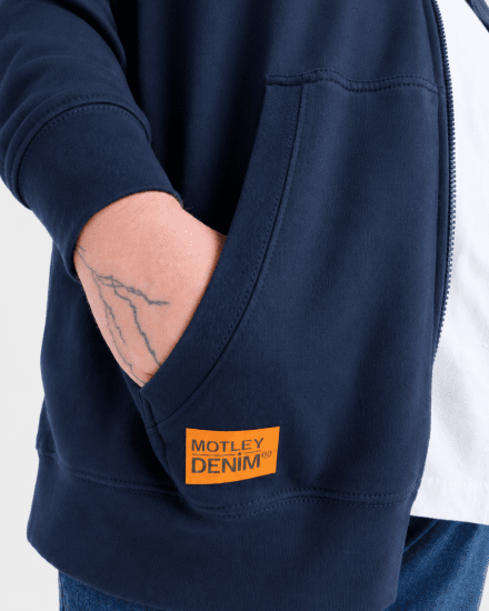Motley Denim Copenhagen Hoodie Dark Indigo - Pulóverek & kapucnis pulóverek - Pulóverek & Kapucnis pulóver 2XL-12XL