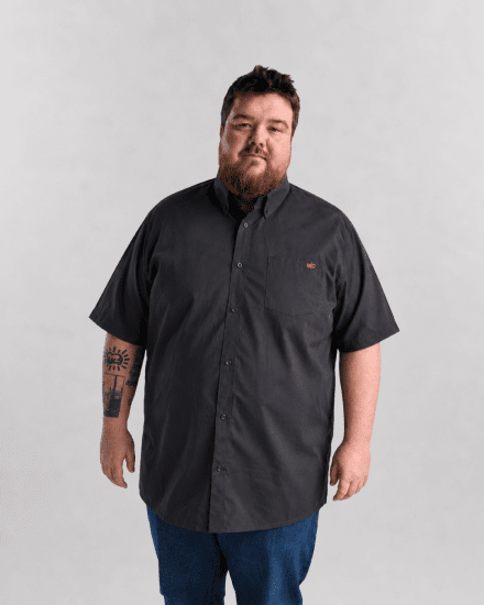 Motley Denim Zagreb Rövid ujjú ing Antracit - Ingek - Ingek 2XL-10XL