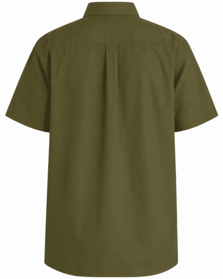 Motley Denim Zagreb Rövid ujjú ing Sötét khaki - Ingek - Ingek 2XL-10XL