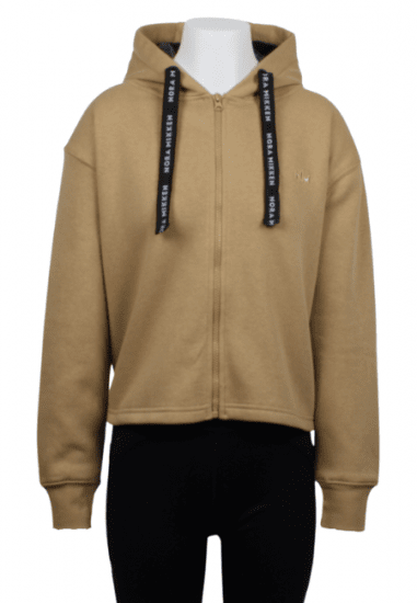 Nora Mikken GERTRUD Cropped Hoodie Camel - NŐI RUHÁZAT XS-XXL - 