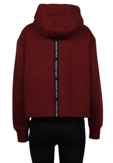 Nora Mikken GERTRUD Cropped Hoodie Burgundy - Pulóverek & kapucnis pulóverek - 