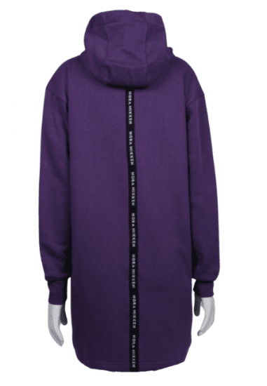 Nora Mikken KADRI WHITE Long Hoodie Purple - Pulóverek & kapucnis pulóverek - 