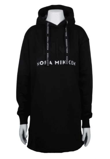 Nora Mikken KADRI Long Hoodie Black - Pulóverek & kapucnis pulóverek - 